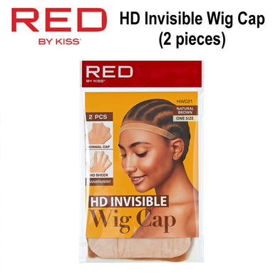 Red by Kiss Wig Cap, Natural Brown HD Invisible Wig Cap, 2 pieces (HWC21)