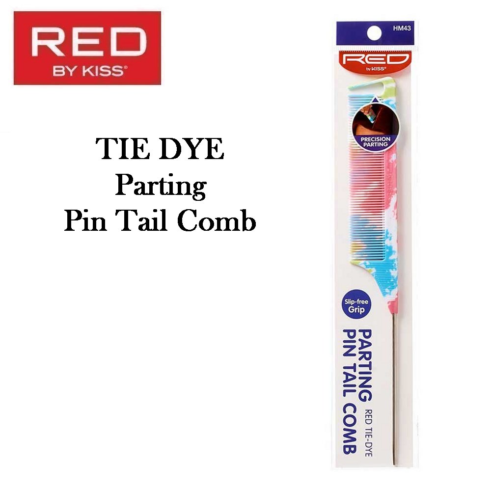 Red by Kiss Comb, Tie-Dye Parting Pin Tail Comb (HM43)