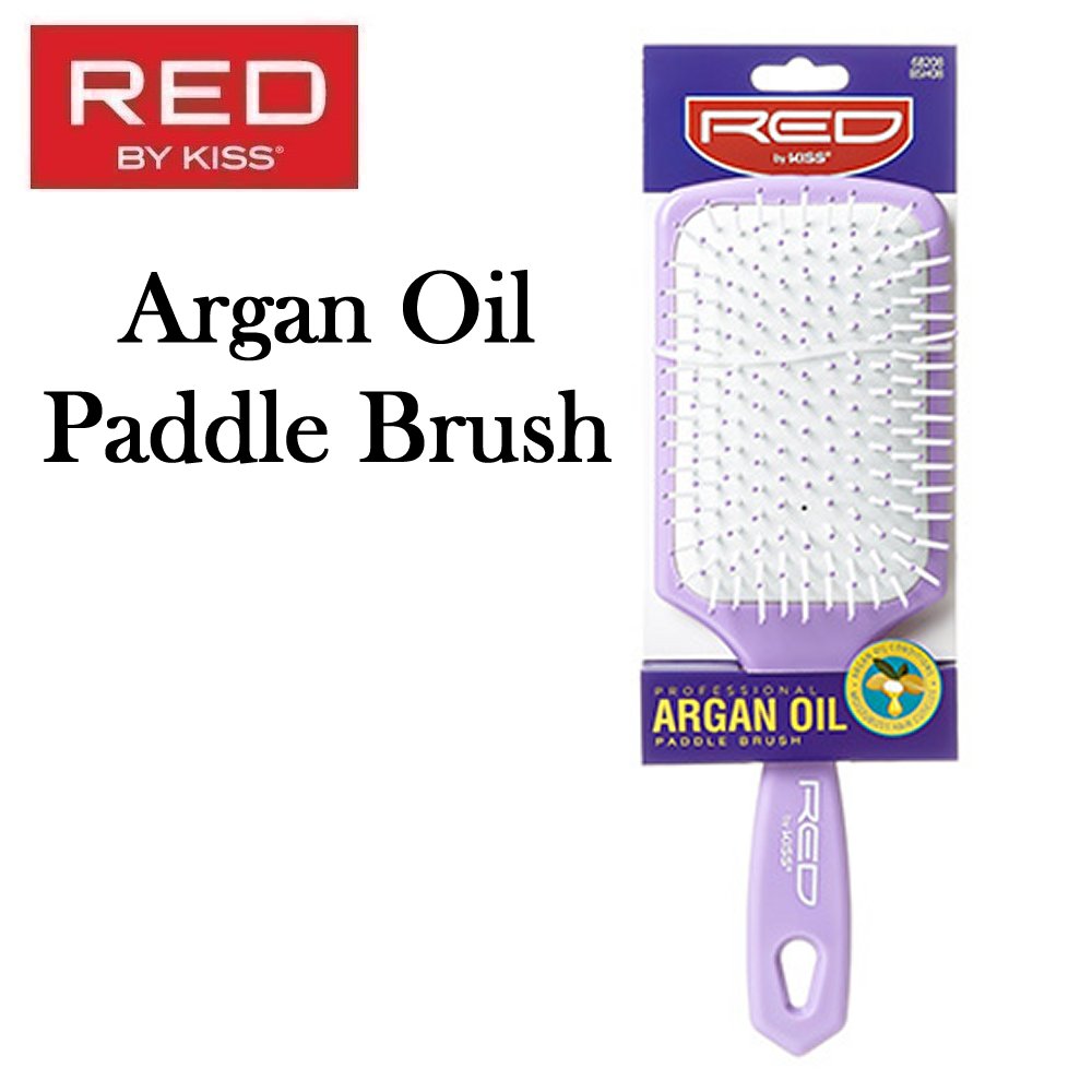 Red by Kiss Brush, Argan Oil Paddle Brush (BSH08)