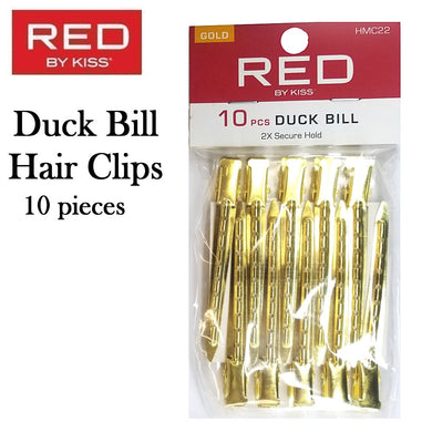 Red by Kiss Duck Bill Hair Clips, 10 pieces (HMC22)