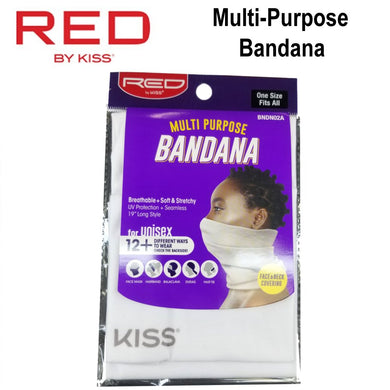 Red by Kiss Bandana, White Multi-Purpose Bandana (BNDN02A)