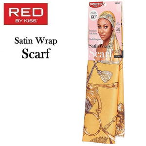 Red by Kiss Scarf, Satin Wrap Scarf, Luxury 2 (HQ127)