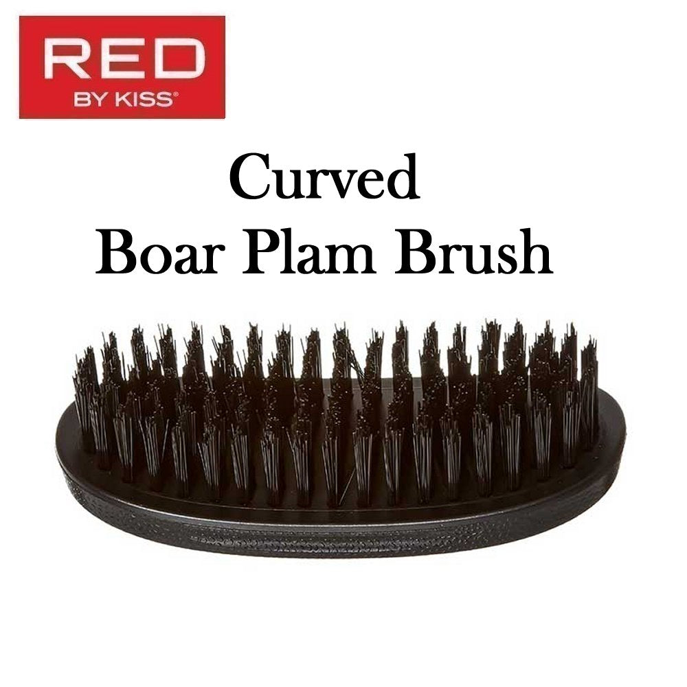 Red by Kiss Brush, Boar Curved Palm Brush (BORI01)