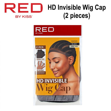 Red by Kiss Wig Cap, Black HD Invisible Wig Cap, 2 pieces (HWC20)