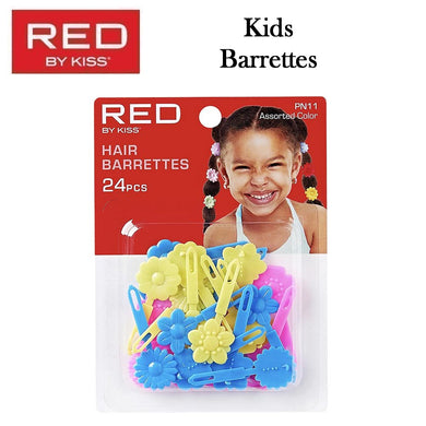 Red by Kiss Hair Barrettes, 24 pieces (PN11)
