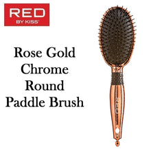 Red by Kiss Rose Gold Chrome Round Paddle Brush (HH35)