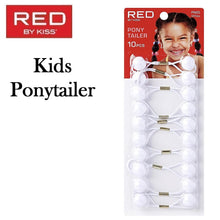 Red by Kiss Beaded Ponytail Holder for Kids, 10 White pieces (PN05)