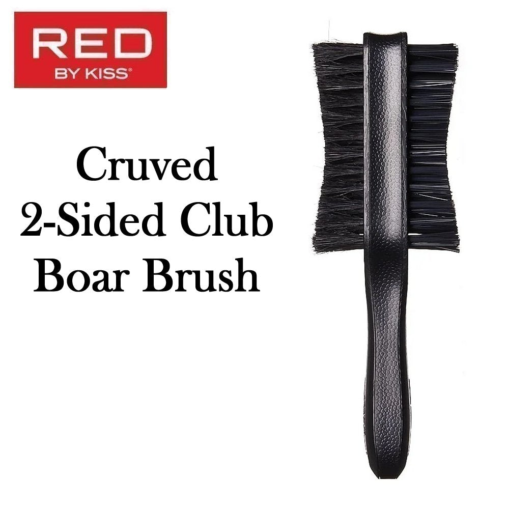 Red by Kiss Boar Curved 2-Sided Club Brush (BORI04)