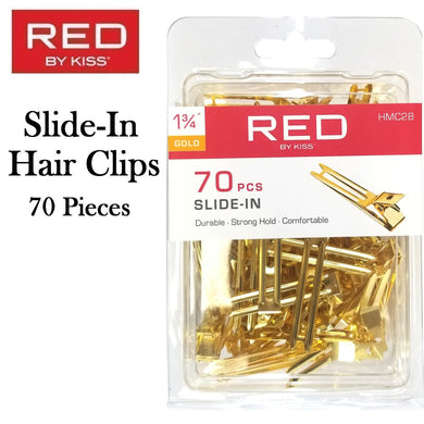 Red by Kiss Clip, Slide-In Hair Clips, 70 pieces (HMC28)