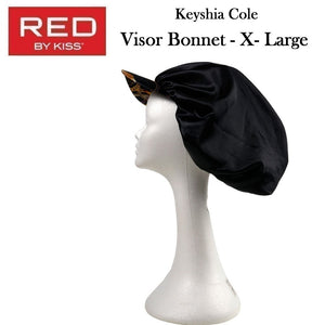 Red by Kiss Bonnet, Keyshia Cole Visor Bonnet - X-Large Size, Black (FH030)