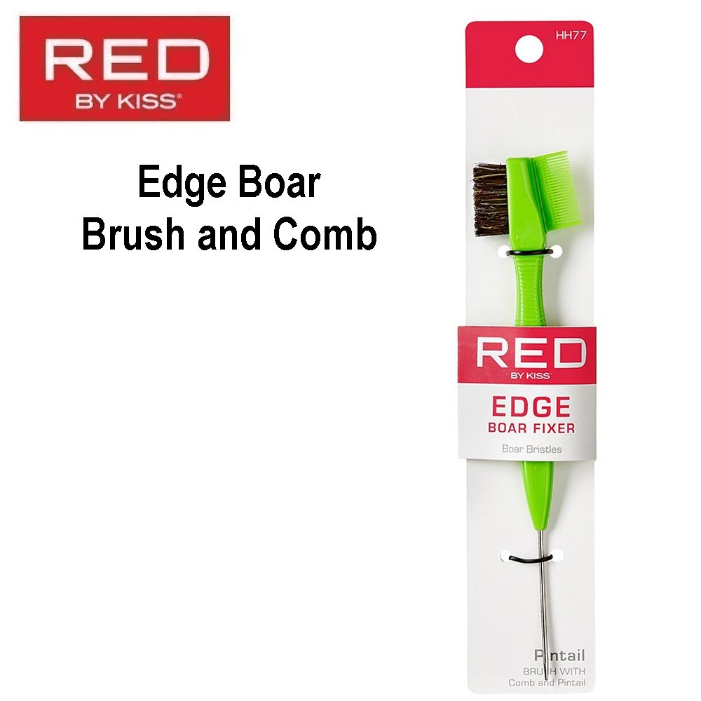 Red by Kiss Brush, Edge Boar Brush and Comb