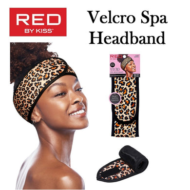 RED by KISS Velcro Spa Headband, Leopard (HQ98)