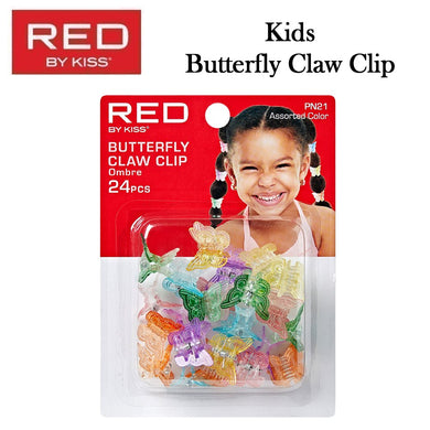 Red by Kiss Clip, Butterfly Claw, 24 pieces, Ombre (PN21)
