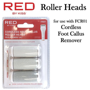 RED by KISS Roller Heads for Cordless Foot Callus Remover (FSC01)