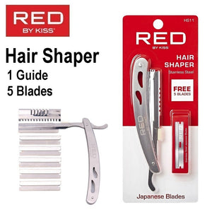 RED by KISS Hair Shaper with 1 Guide and 5 Blades, (HS11)