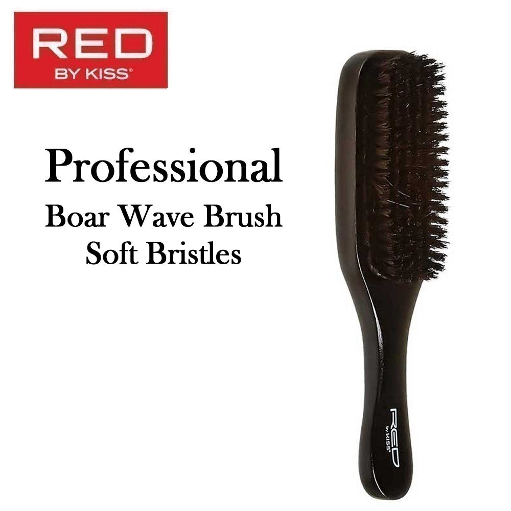 Red by Kiss Professional Boar Wave Brush, Soft Bristles (BR03)