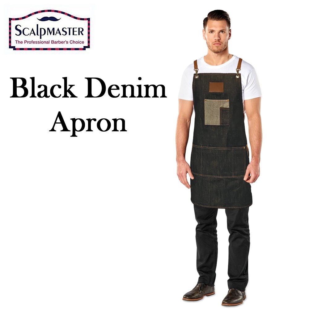 ScalpMaster Apron, Black Denim Apron (4147)