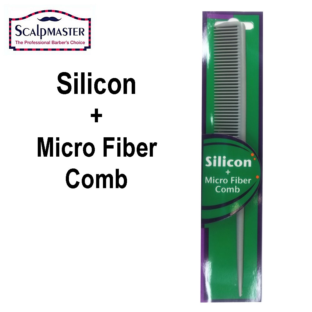 Scalpmaster Comb, Silicon + Micro Fiber Comb (SC-SILC6)