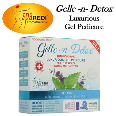 Spa Redi Gelle-n-Detox Luxurious 10-in-1 Gel Pedicure Kit, Icy Mint