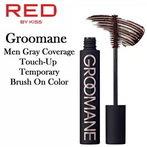 Red by Kiss Groomane Men Gray Coverage Touch-Up Temporary Brush On Color, .33 oz