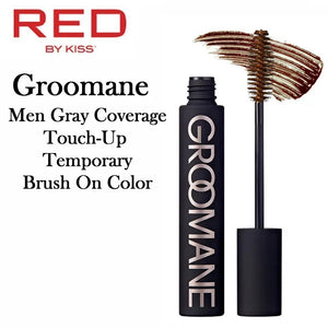 Red by Kiss Groomane Men Gray Coverage Touch-Up Temporary Brush On Color, .33 oz