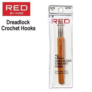 RED Dreadlock Crochet Hooks