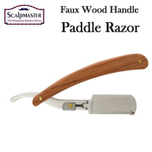 Scalpmaster Razor, Faux Wood Handle Paddle Razor (SC9047)