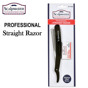 ScalpMaster Razor, Professional Straight Razor (includes 5 double edge blades) (SC-1100)