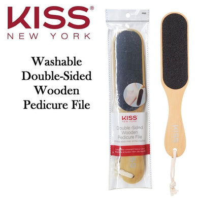 KISS Professional Double-Sided Wooden Pedicure File, (FF05)