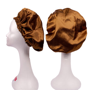 Red by Kiss Bonnet, X-Large Reversible Silky Satin Adjustable Bonnet, Brown (HQ220)