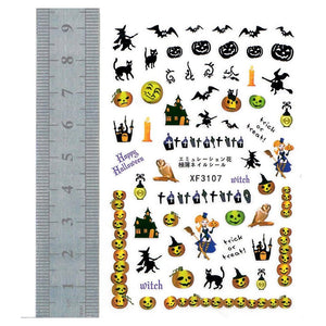 Nail Stickers - Halloween 02 (XF3107-Flower)