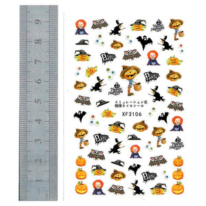 Nail Stickers - Halloween 20 (XF3106-Flower)