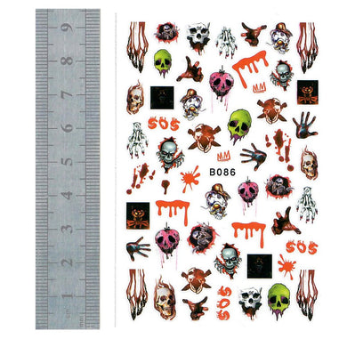 Nail Stickers - Halloween 22 (B086-Flower)