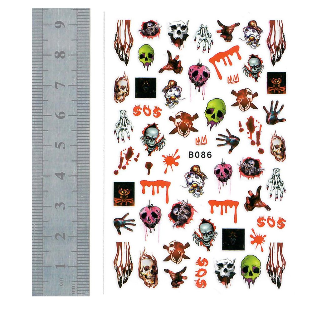 Nail Stickers - Halloween 22 (B086-Flower)