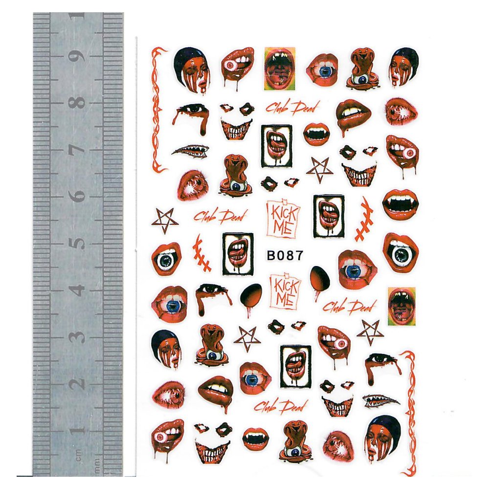 Nail Stickers - Halloween 23 (B087-Flower)