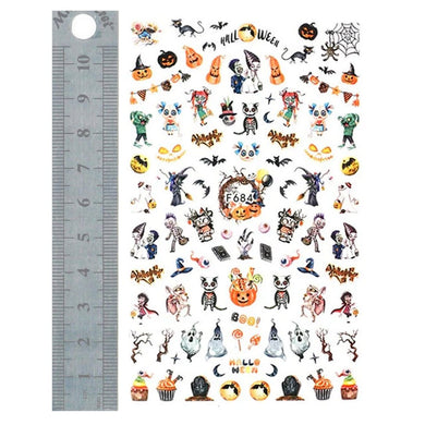 Nail Stickers - Halloween 25 (F654-Pink)
