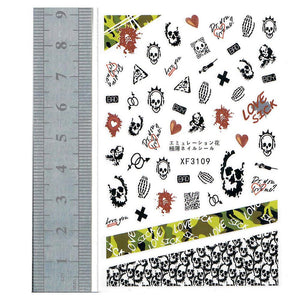 Nail Stickers - Halloween 29 (XF3109-Clear Pack)