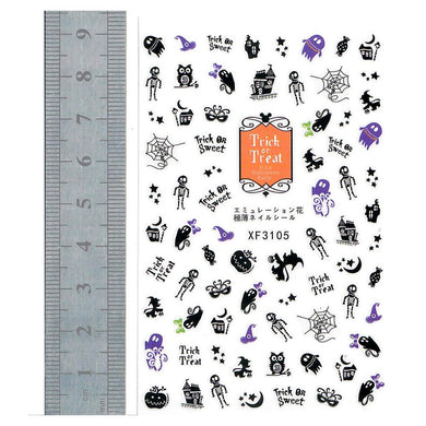 Nail Stickers - Halloween 31 (XF3105-Clear Pack)