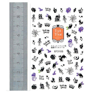 Nail Stickers - Halloween 31 (XF3105-Clear Pack)