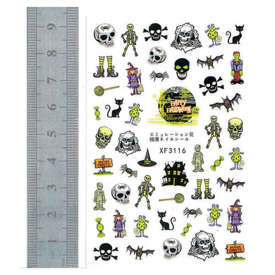 Nail Stickers - Halloween 32 (XF3116-Clear Pack)