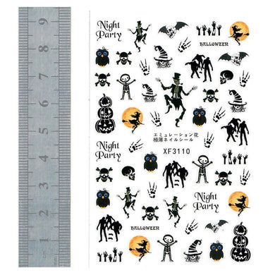 Nail Stickers - Halloween 33 (XF3110-Clear Pack)