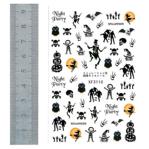 Nail Stickers - Halloween 33 (XF3110-Clear Pack)