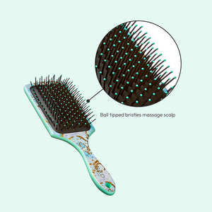 Red by Kiss Brush, Square Paddle Designed Brush, Aqua Marble (HH223)