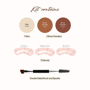 Ruby Kisses Eyebrow Kit, Dark Brown (RBKT02)