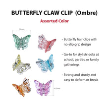 Red by Kiss Clip, Butterfly Claw, 24 pieces, Ombre (PN21)
