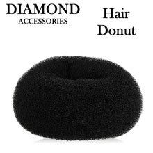 Diamond Accessories Black Hair Bun (7702BLK)