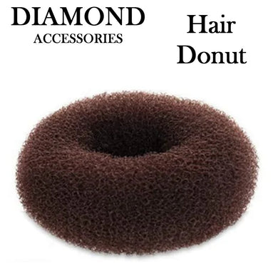 Diamond Accessories Brown Hair Bun (7702BRN)