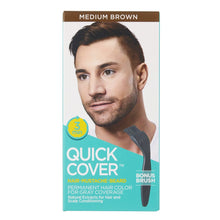 Kiss Quick Cover "Hair-Mustache-Beard" Permanent Hair Color for Gray Coverage