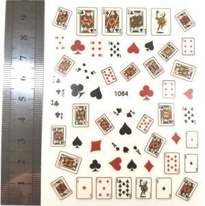 Nail Stickers - Playing Cards (1084 Joyful Nail)