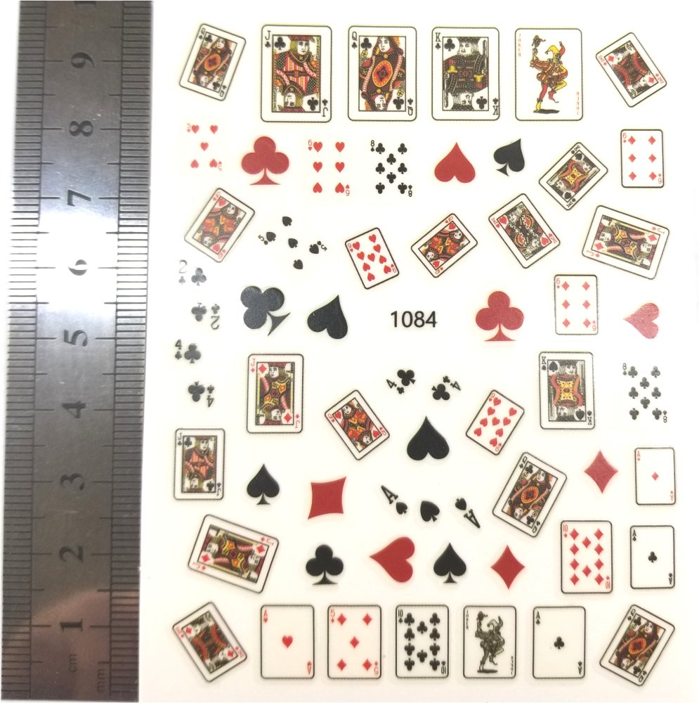 Nail Stickers - Playing Cards (1084 Joyful Nail)